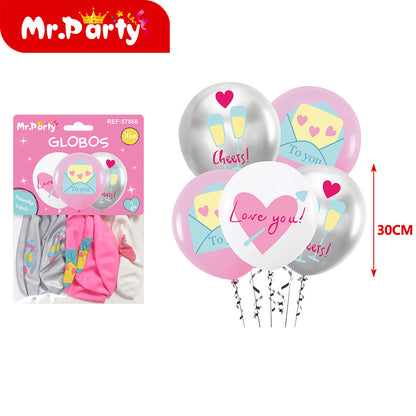 Set de Globos Impresos 30 cm Temáticos para Fiesta Mr. Party
