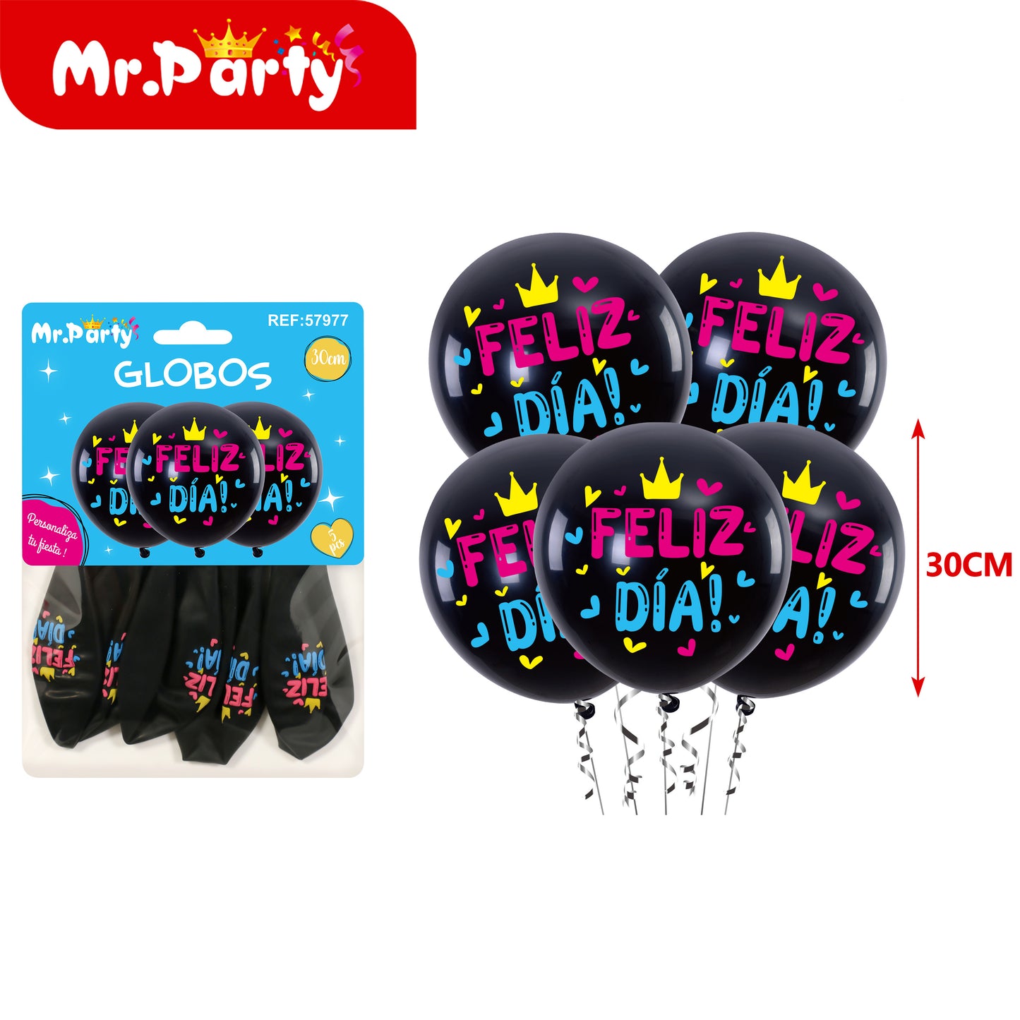 🎈 Globos Estampados 30 cm (Paquete 5 pzas) | Animales, Sirena, Fútbol, Dino y Más ✨- Mayoreo 12 piezas
