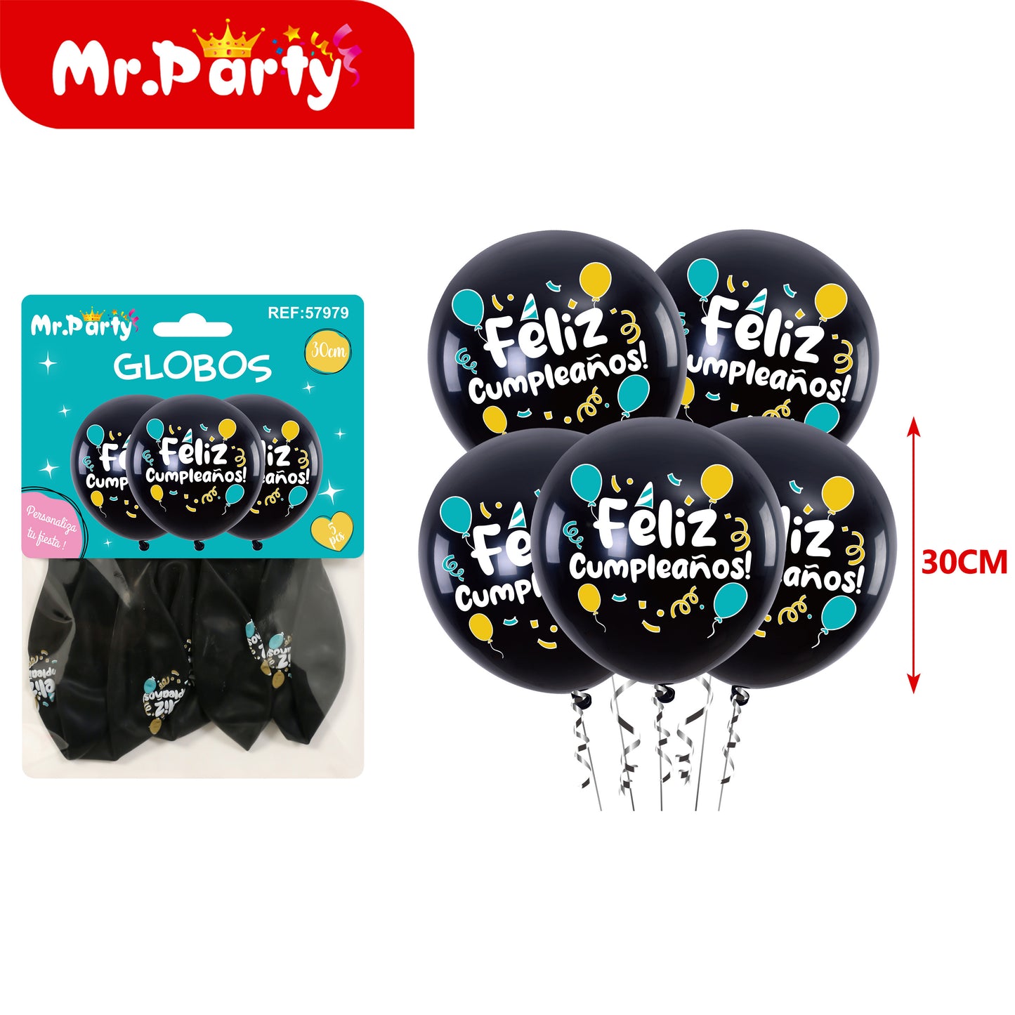 🎈 Globos Estampados 30 cm (Paquete 5 pzas) | Animales, Sirena, Fútbol, Dino y Más ✨- Mayoreo 12 piezas