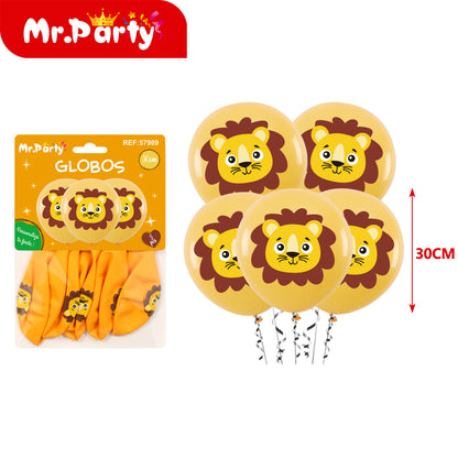 🎈 Globos Látex 30 cm Mr. Party con 5 globos – Diseños Infantiles y Feliz Cumpleaños