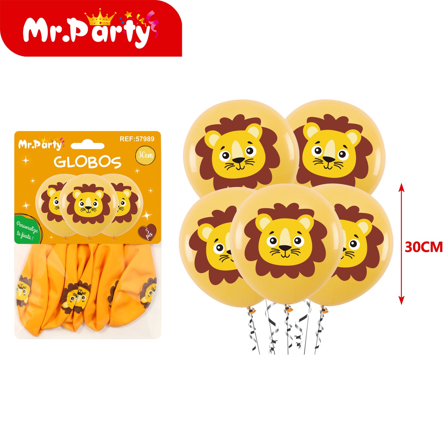 🎈 Globos Látex 30 cm Mr. Party con 5 globos Mayoreo 12pzas– Diseños Infantiles y Feliz Cumpleaños