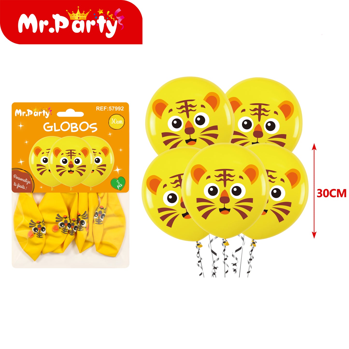 🎈 Globos Estampados 30 cm (Paquete 5 pzas) | Animales, Sirena, Fútbol, Dino y Más ✨-Mayoreo 12 pzas