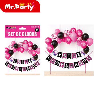 🎈✨ Kit Decoración Cumpleaños Set de Globos  + Banner “Feliz Cumpleaños” | Mr. Party