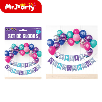 🎈✨ Kit Decoración Cumpleaños Set de Globos  + Banner “Feliz Cumpleaños” | Mr. Party