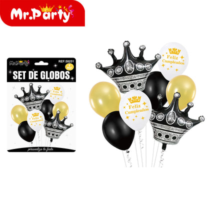 🎈✨ Set de Globos Temáticos Feliz Cumpleaños (9 Pzas) | Decoración Fiesta V1