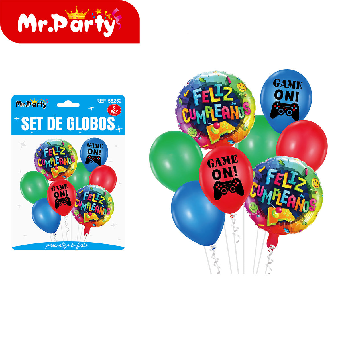 🎈✨ Set de Globos Temáticos Feliz Cumpleaños (9 Pzas) | Decoración Fiesta V1