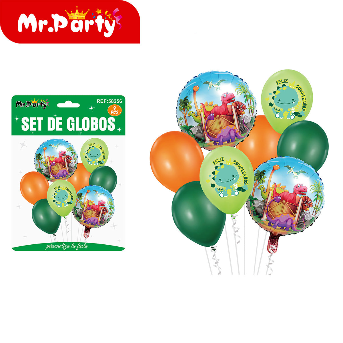 🎈✨ Set de Globos Temáticos Feliz Cumpleaños (9 Pzas) | Decoración Fiesta V1