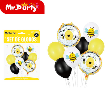🎈✨ Set de Globos Temáticos Feliz Cumpleaños (9 Pzas) | Decoración Fiesta V1