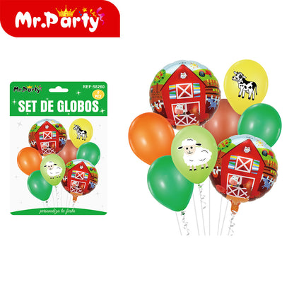🎈✨ Set de Globos Temáticos Feliz Cumpleaños (9 Pzas) | Decoración Fiesta V1