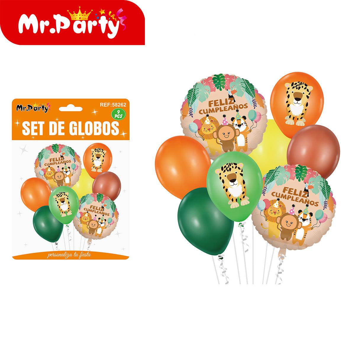 🎈✨ Set de Globos Temáticos Feliz Cumpleaños (9 Pzas) | Decoración Fiesta V2