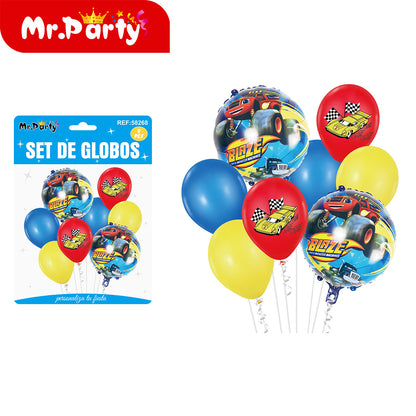 🎈✨ Set de Globos Temáticos Feliz Cumpleaños (9 Pzas) | Decoración Fiesta V2 - 12 paquetes - Mayoreo
