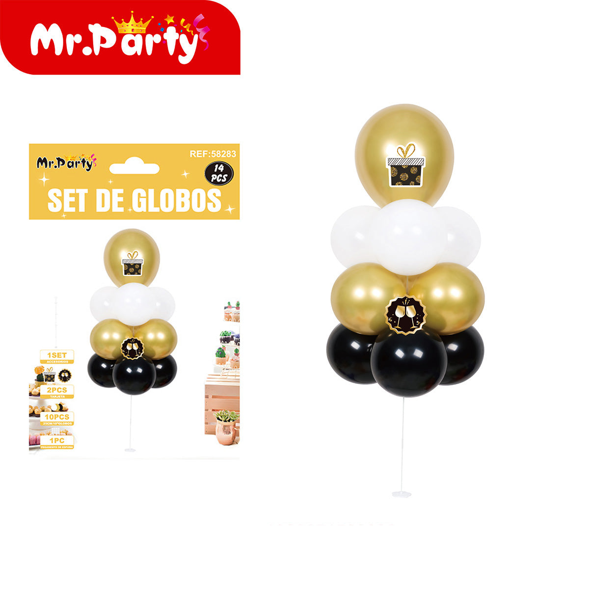 🎈 Set de Globos Centro de Mesa Temático (Armado Fácil) | Decoración para Fiesta 🎉