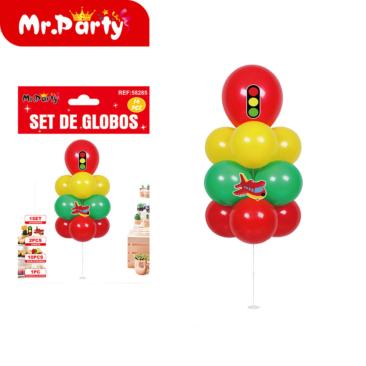🎈 Set de Globos Centro de Mesa Temático (Armado Fácil) | Decoración para Fiesta 🎉
