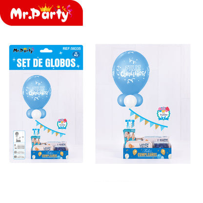 🎈✨ Set de Globos “Feliz Cumpleaños” para Centro de Mesa | Arreglo Listo para Fiesta (Varios Diseños)