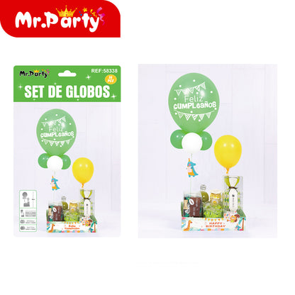 🎈✨ Set de Globos “Feliz Cumpleaños” para Centro de Mesa | Arreglo Listo para Fiesta (Varios Diseños)