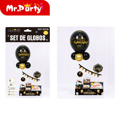 🎈✨ Set de Globos “Feliz Cumpleaños” para Centro de Mesa | Arreglo Listo para Fiesta (Varios Diseños)