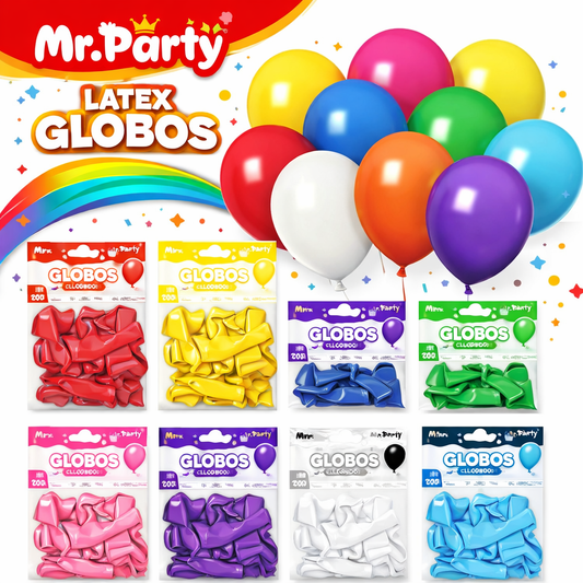 Globos de Látex 5” (15 cm) – Con 20 Globos | Mr. Party