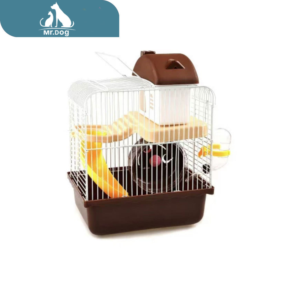 Jaula pequeño castillo con puerta transparente paq. con 20 pzas
