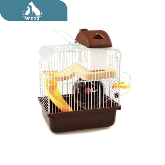 Jaula pequeño castillo con puerta transparente paq. con 20 pzas