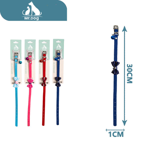 Collar para gato para gato con lazo de microfibra kx1085 1.0 1 unidad con tarjeta para atar paq. con 12 pzas