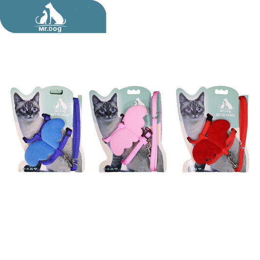 Set de Arnés de correa para mascotas de 1,0×120 para gatos paq. con 12 pzas