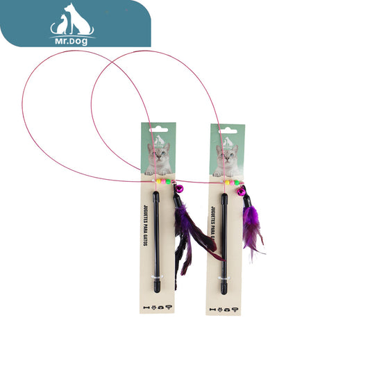Juguete para gato para gatos con plumas de alambre de acero paq. con 12 pzas
