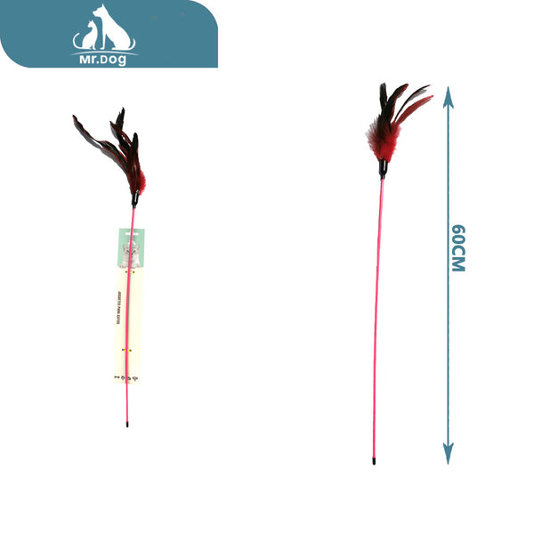 Juguete para gato de color para hacer bromas de gato con plumas, 48 cm, 60 cm de largo paq. con 12 pzas