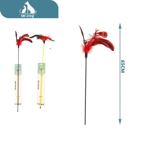 Juguete para gato de plumas para gatos de 65 cm paq. con 12 pzas