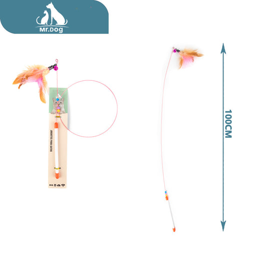 Juguete para gato de alambre de acero de 100 cm paq. con 12 pzas