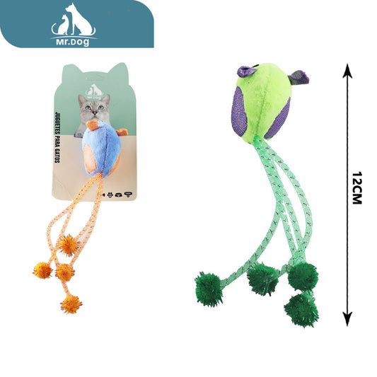 Juguete para gato ratón de tubo con forma de serpiente paq. con 12 pzas