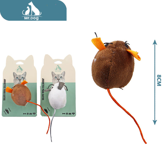 Juguete para gato ratón vibrador supersuave paq. con 12 pzas