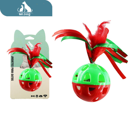 Juguete para gato de borla de papel paq. con 12 pzas