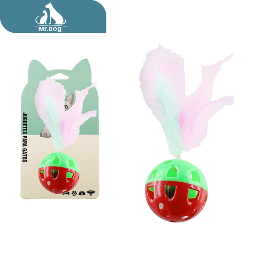 Juguete para gato bádminton de plástico paq. con 12 pzas