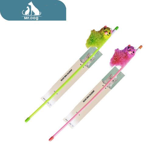 Juguete para gato de gato con plumas de payaso paq. con 12 pzas