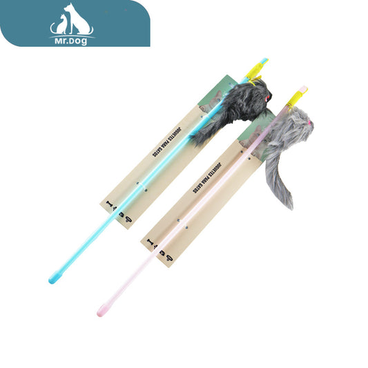 Juguete para gato ratón y gato con varilla colgante paq. con 12 pzas