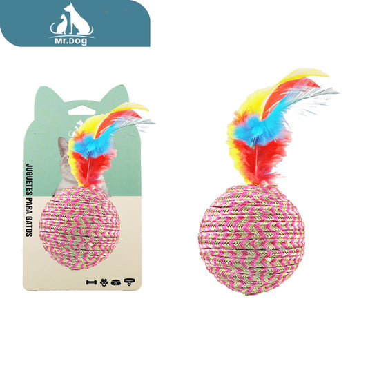 Juguete para gato balón de oro paq. con 12 pzas