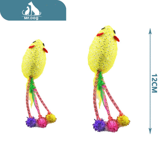 Juguete para gato ratón de tubo con forma de serpiente paq. con 12 pzas