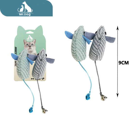 Juguete para mascota ratón de saco paq. con 12 pzas