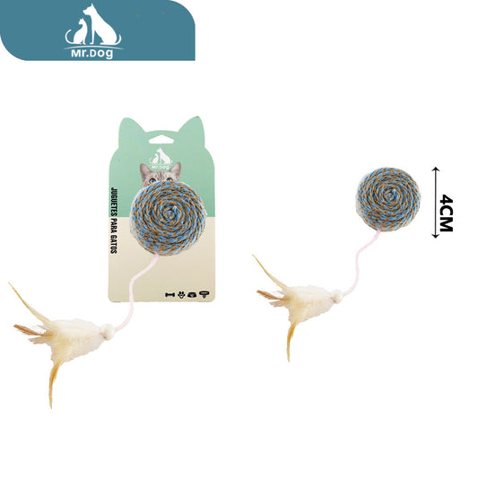 Juguete para mascota redondo de hilo paq. con 12 pzas