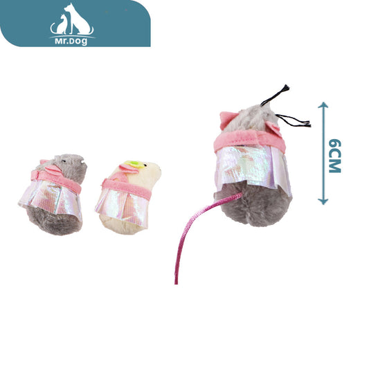 Juguete para gato ratón delantal paq. con 12 pzas