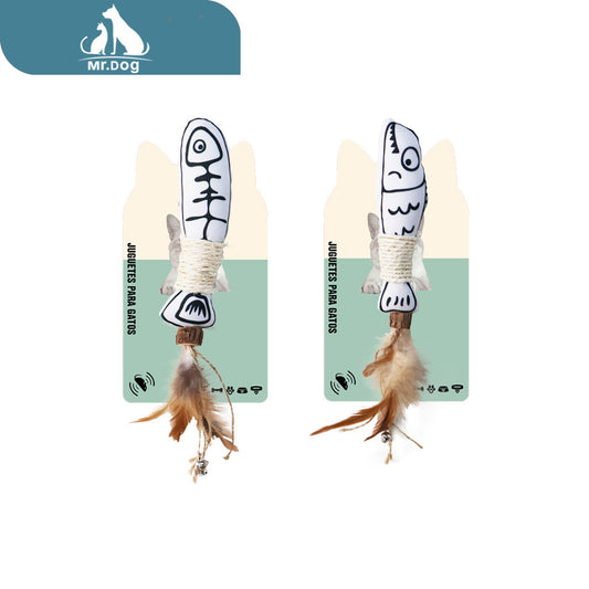 Juguete para gato impresos con cuerda de cáñamo paq. con 12 pzas