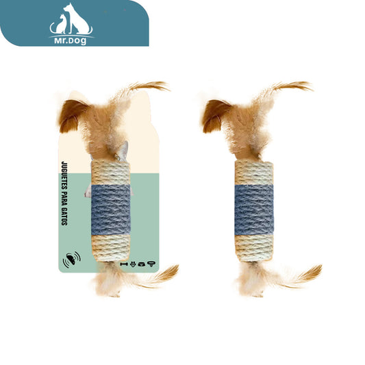 Juguete para gato de lino de colores paq. con 12 pzas