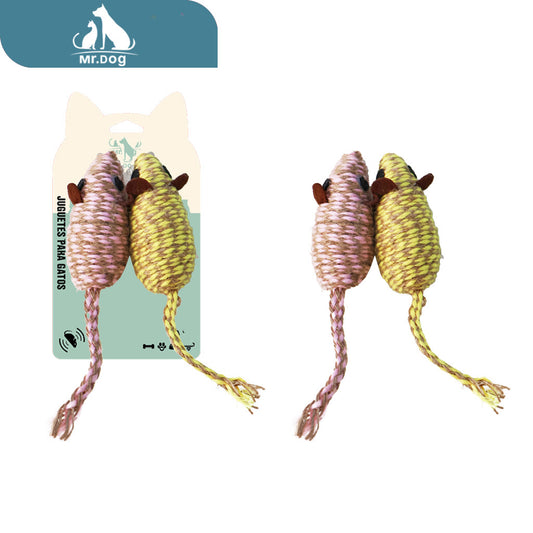 Juguete para gato ratón colorido paq. con 12 pzas