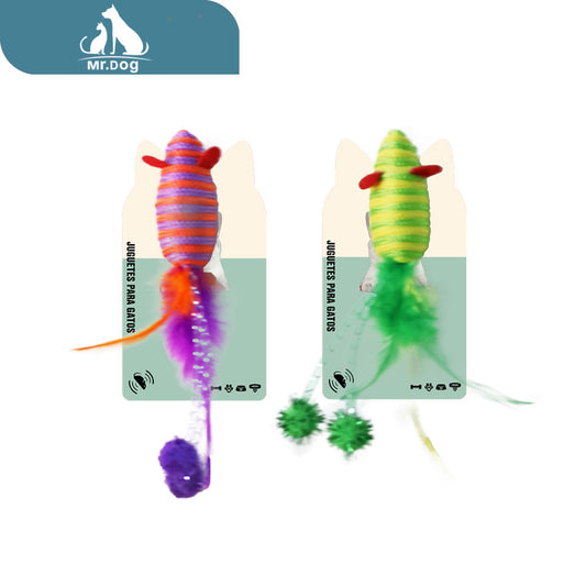 Juguete para gato de nailon paq. con 12 pzas