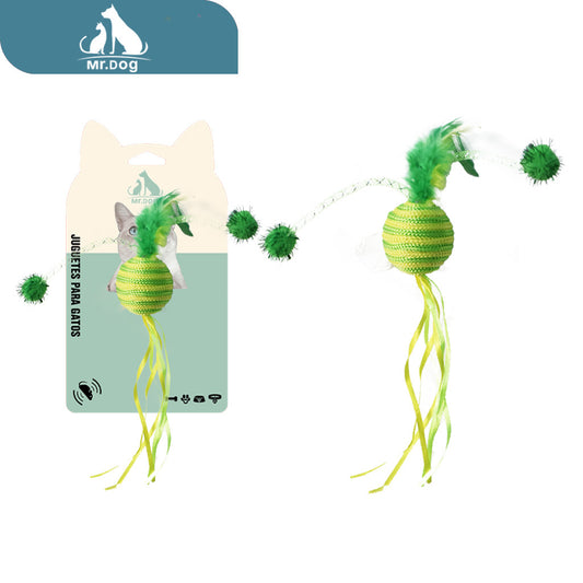 Juguete para gato de nailon paq. con 12 pzas
