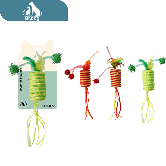 Juguete para gato de nailon paq. con 12 pzas