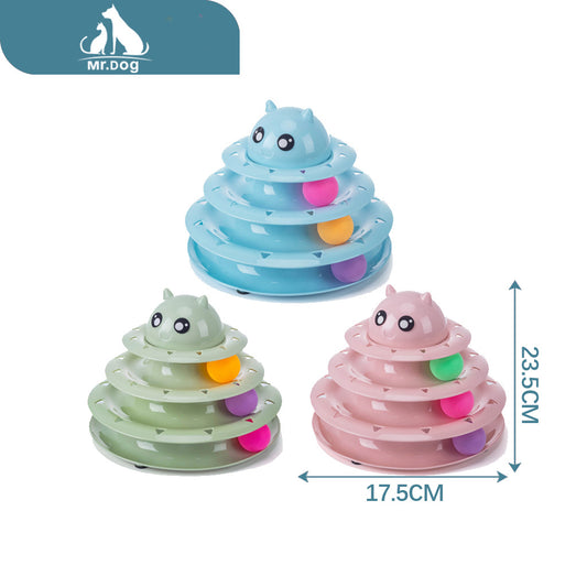 plato giratorio para gatos de tres capas, color claro 0180, nuevo color caja de color 207 g 100 g 23,5×17,5 paq. con 12 pzas