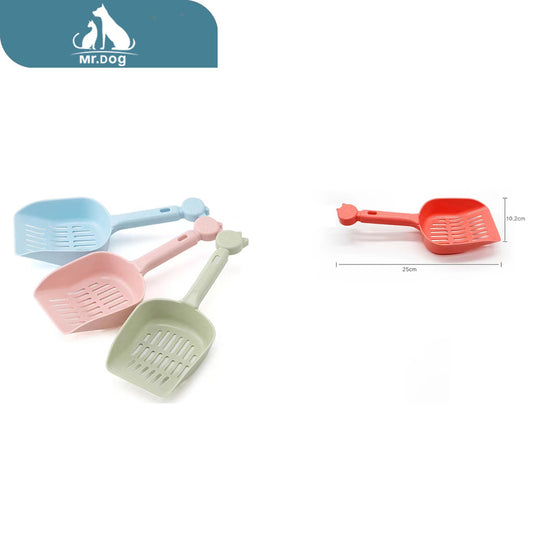 Pala 0076 pala para arena de gatos con forma de cabeza de gato/25,5×10,2 paq. con 12 pzas