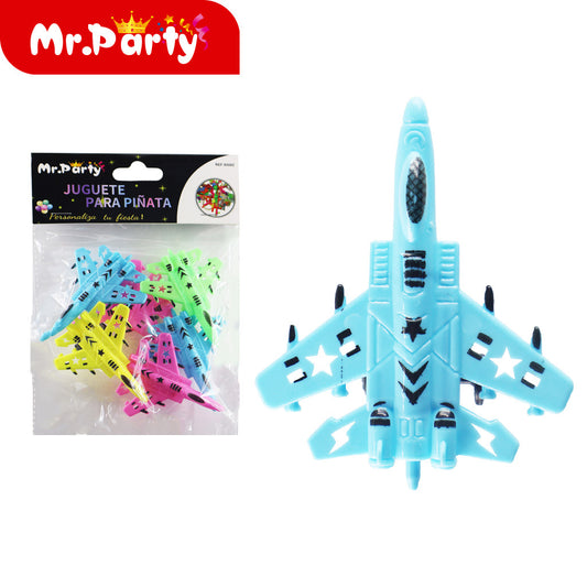 Aviones de combate de colores 6 piezas/tarjeta (12paquetes)