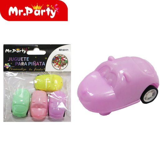 Coche de dibujos animados extraíble 4 piezas (12paquetes)